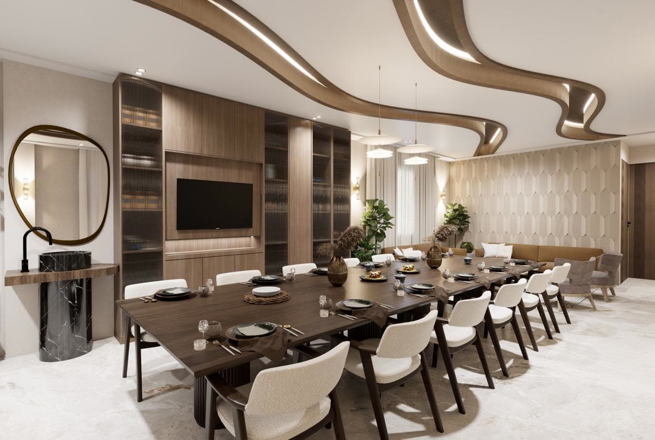 Crockery + TV cabinet wall